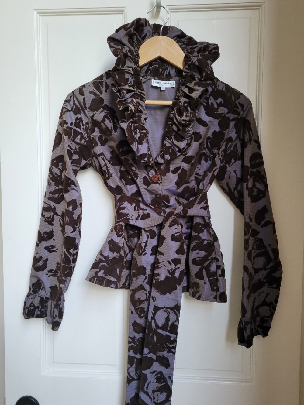 Anne Fontaine High-Necked Belted Blouse